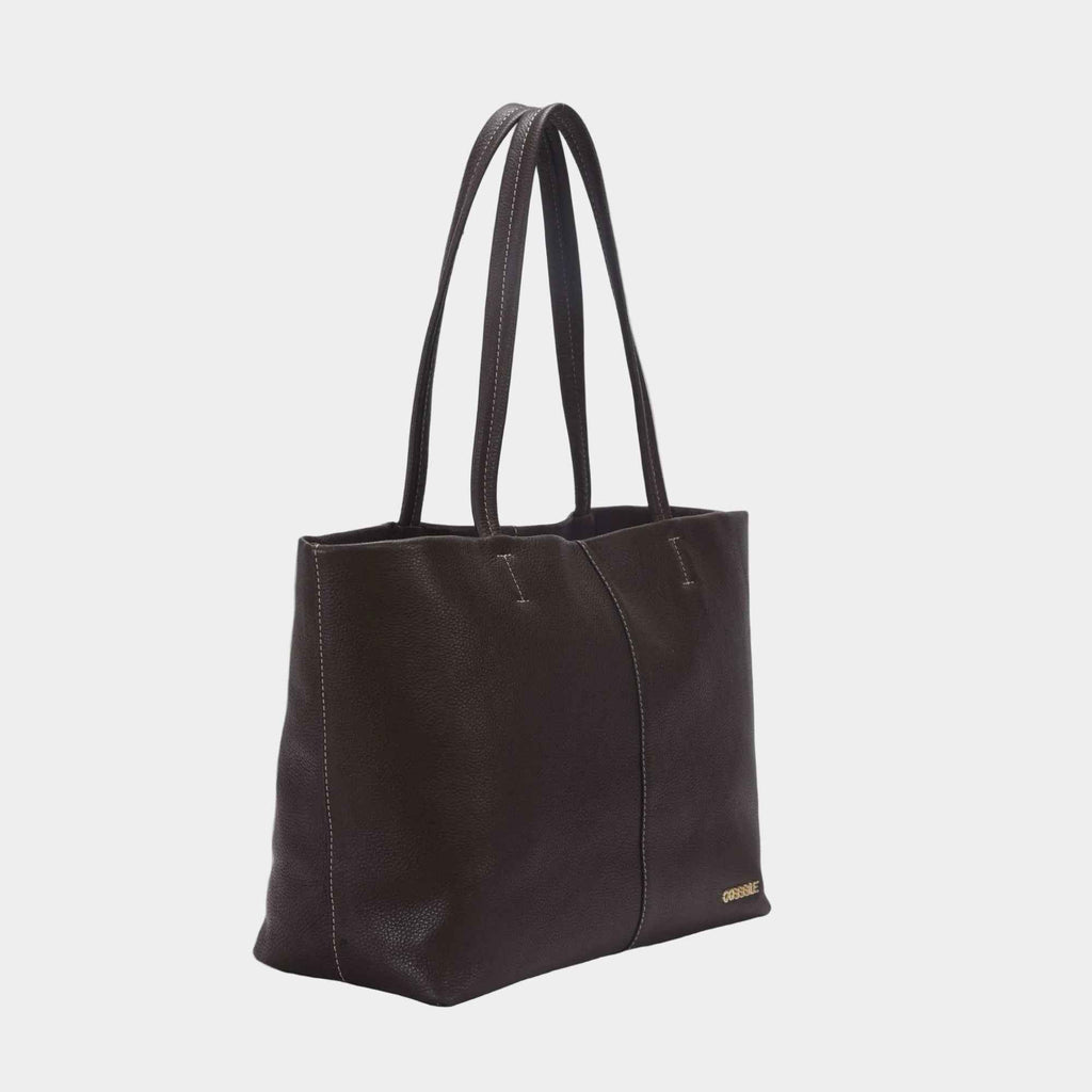 Leather Laptop Bags For Women - Cobbble Classic Tote Bag - Dark Brown