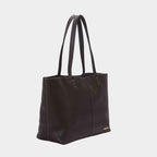 Leather Laptop Bags For Women - Cobbble Classic Tote Bag - Dark Brown