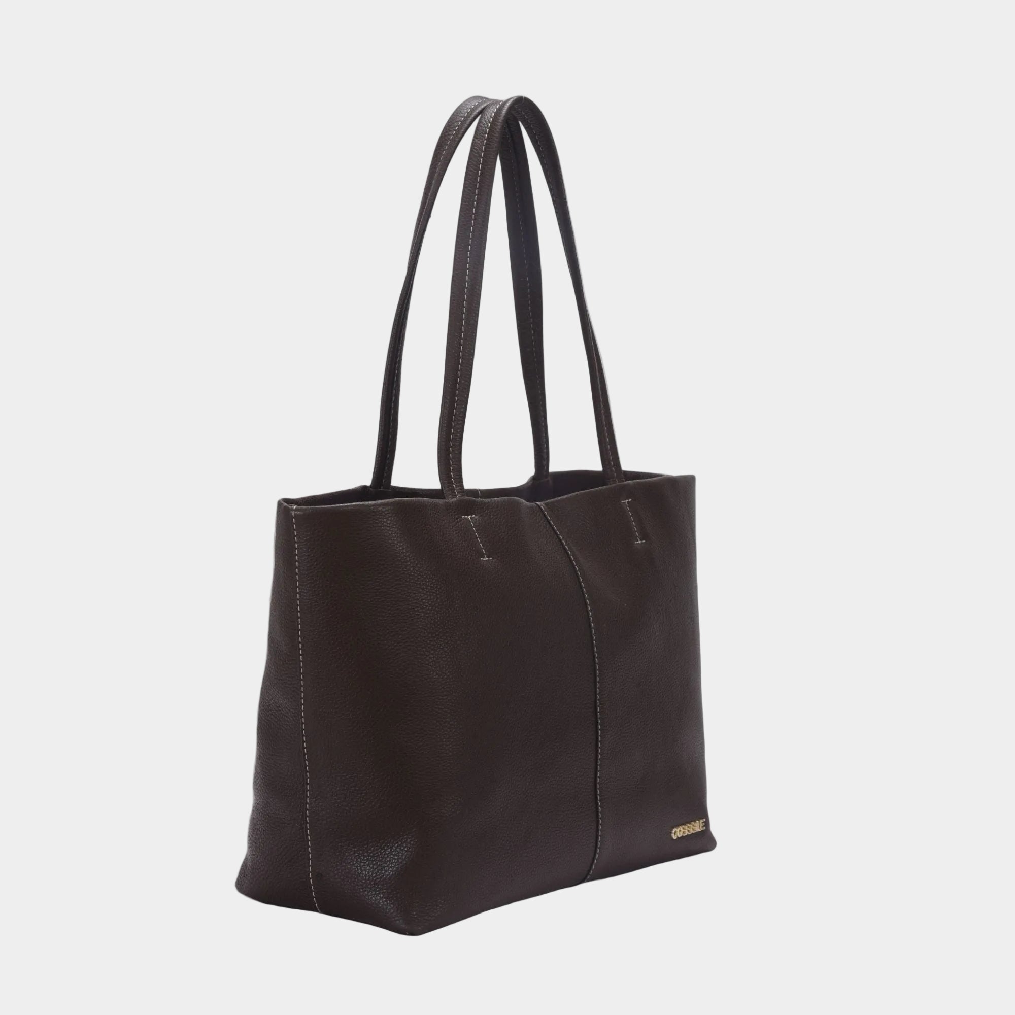 Cobbble Classic Tote Bag - Dark Brown
