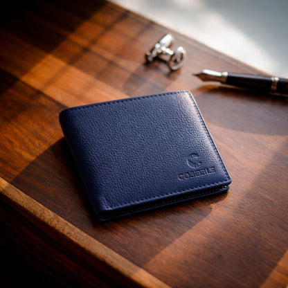 Cobbble Duo Leather Wallet - Grey