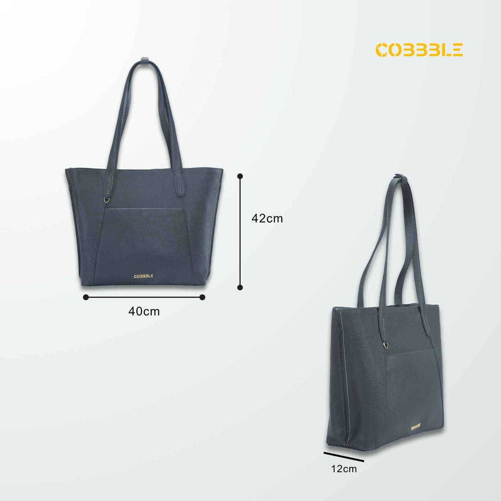 Womens Laptop Bags - Cobbble Woman Metro Shoulder Bag in Grey