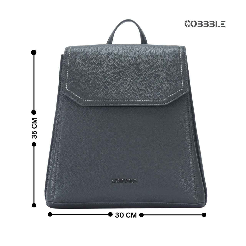 Leather Backpack for Women - Cobbble Woman Mabel Flap Backpack