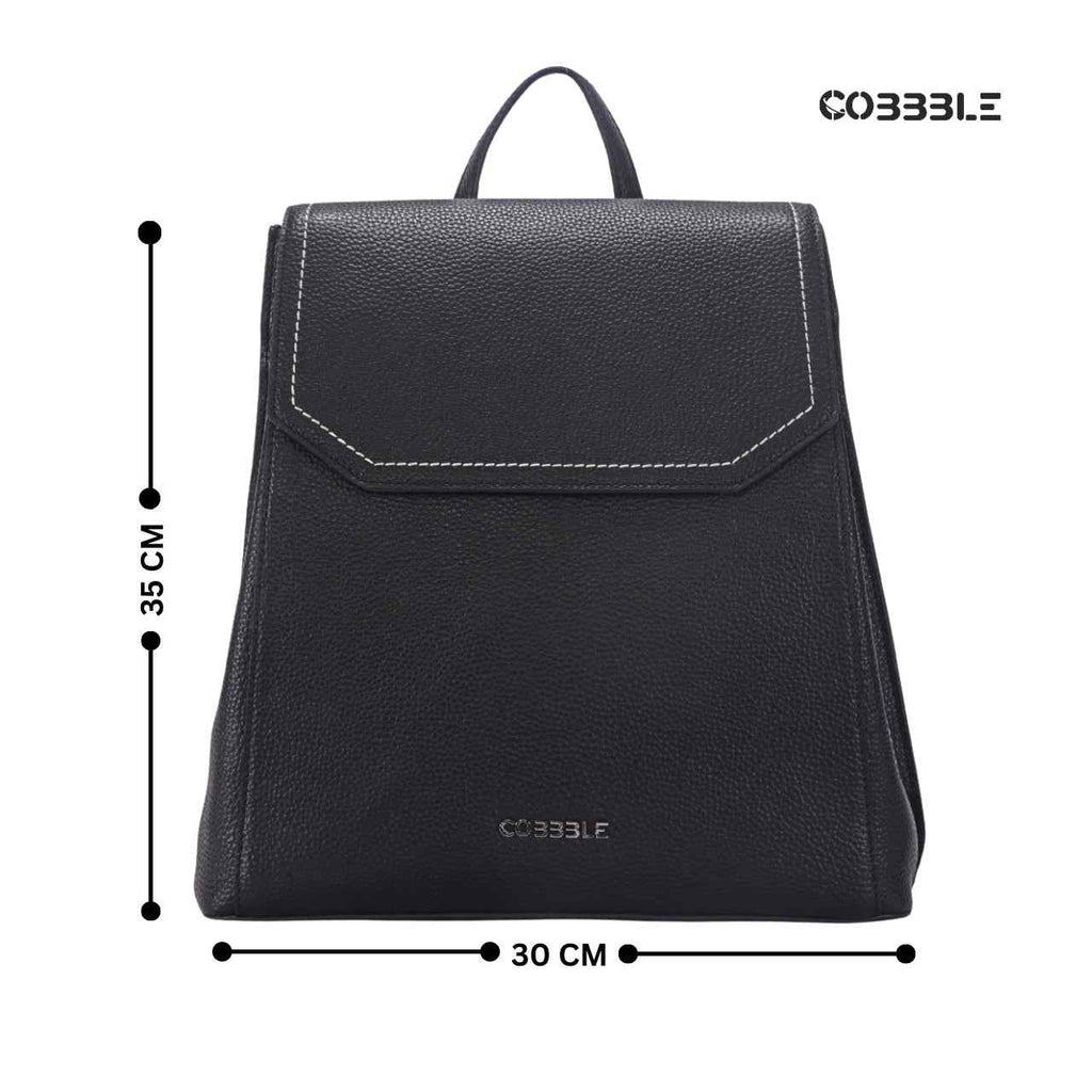 Leather Backpack for Women - Cobbble Woman Mabel Flap Backpack