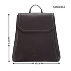 Leather Backpack for Women - Cobbble Mabel Flap Backpack in Dark Brown