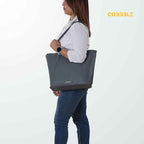 Womens Laptop Bags - Cobbble Woman Metro Shoulder Bag in Grey