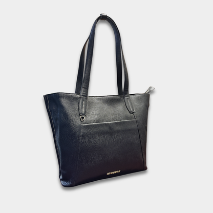 Cobbble Woman Metro Shoulder Bag - Black , Multi-Pocket