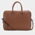 Luxury Laptop Bag - Cobbble Flat Grain Metro Laptop Briefcase - Tan