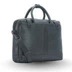 Luxury Laptop Bag - Cobbble Flat Grain Cambridge Laptop Briefcase - Grey
