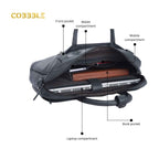 Luxury Laptop Bag - Cobbble Flat Grain Cambridge Laptop Briefcase - Grey