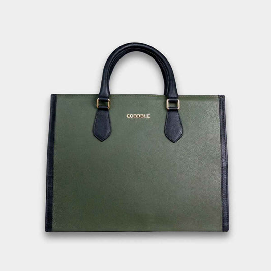 Cobbble Ovia Woman Laptop Bag - Olive Green