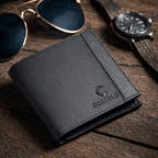 Classic Men’s Leather Bifold Wallet - Grey