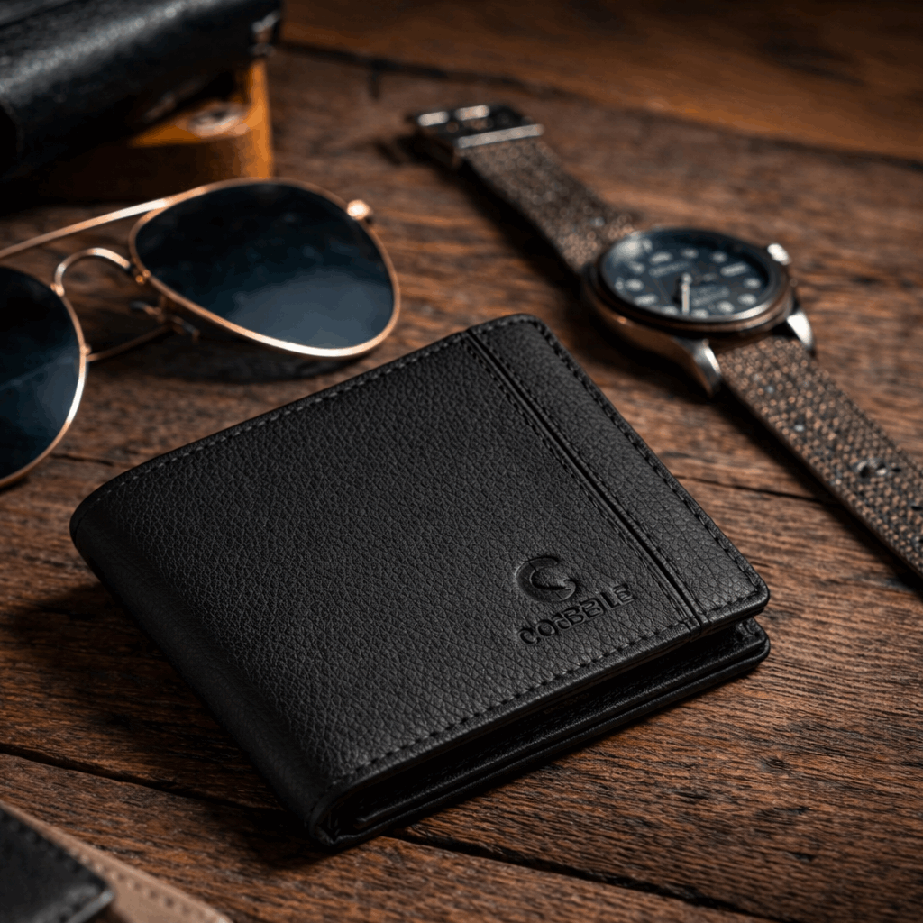 Classic Men’s Leather Bifold Wallet - Black