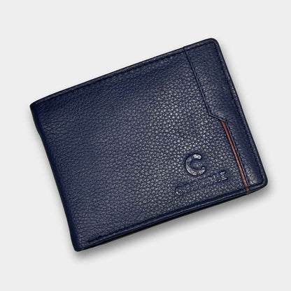 Cobbble Prime Leather Wallet - Navy Blue