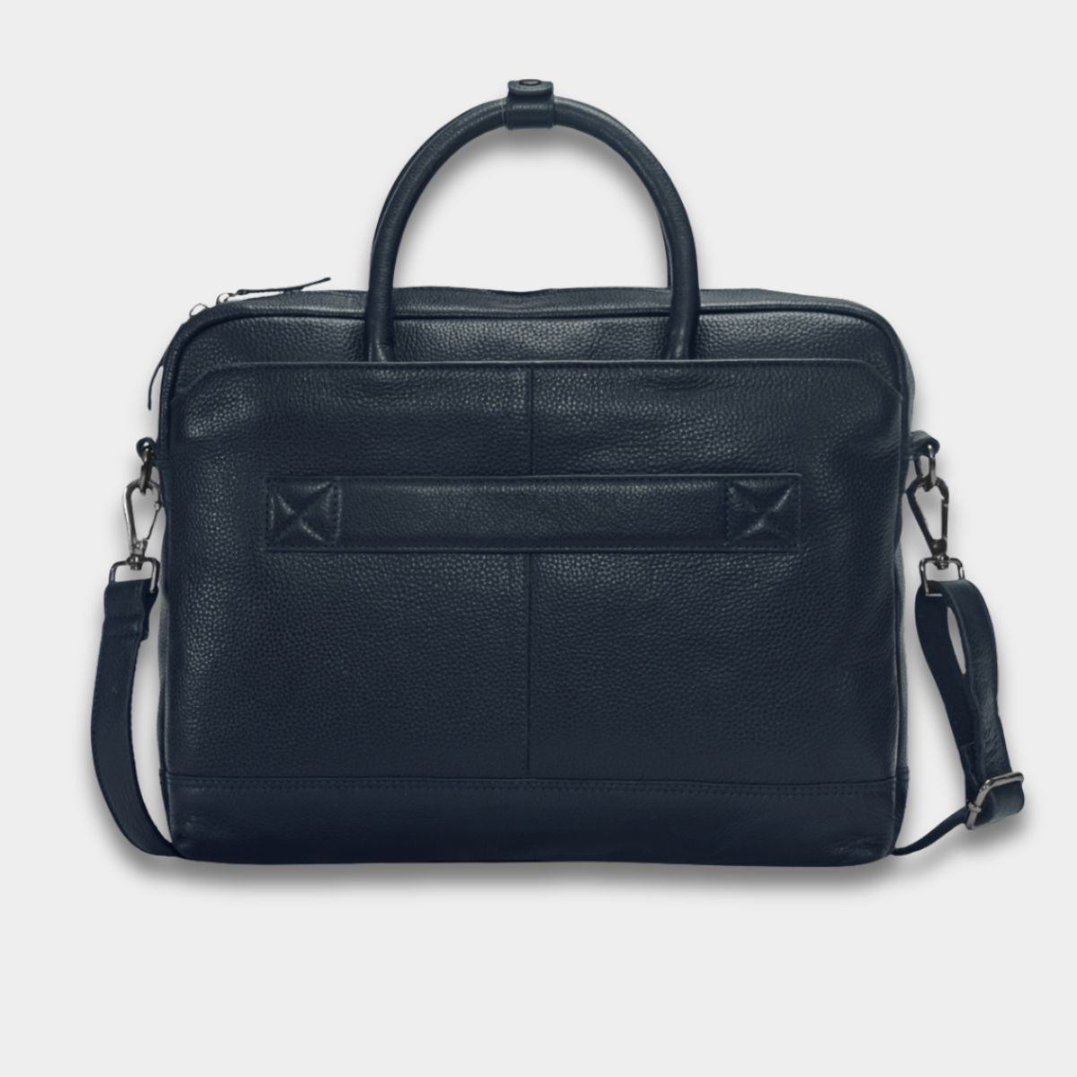 Cobbble Flat Grain Cambridge Laptop Briefcase - Blue