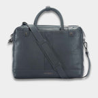 Luxury Laptop Bag - Cobbble Flat Grain Cambridge Laptop Briefcase - Grey