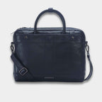 Cobbble Flat Grain Cambridge Laptop Briefcase - Blue