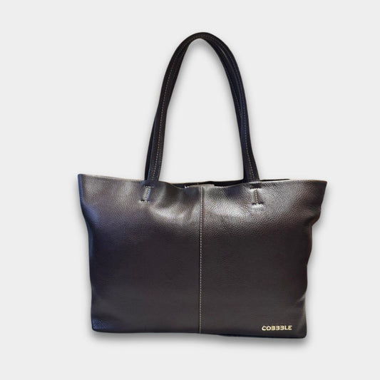 Cobbble Classic Tote Bag - Dark Brown