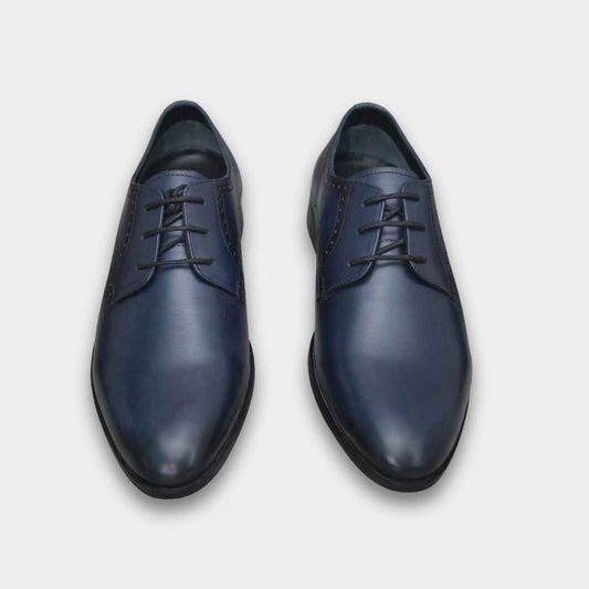 Cobble Men's Genuine Leather Classic Brogue Shoes - Midnight Slate