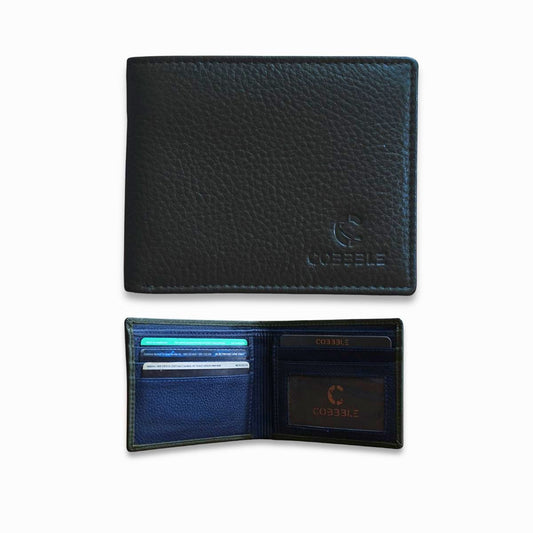Cobbble Duo Leather Wallet - Olive Green