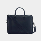Cobbble Flat Grain Metro Laptop Briefcase - Navy Blue