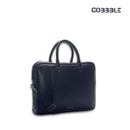Cobbble Flat Grain Metro Laptop Briefcase - Navy Blue