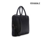 Cobbble Flat Grain Metro Laptop Briefcase - Black