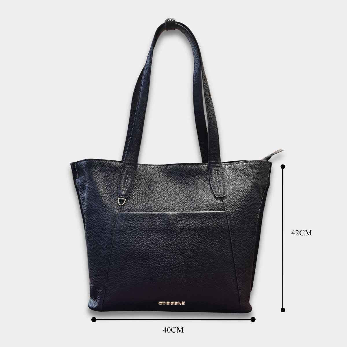 Cobbble Woman Metro Shoulder Bag - Black , Multi-Pocket